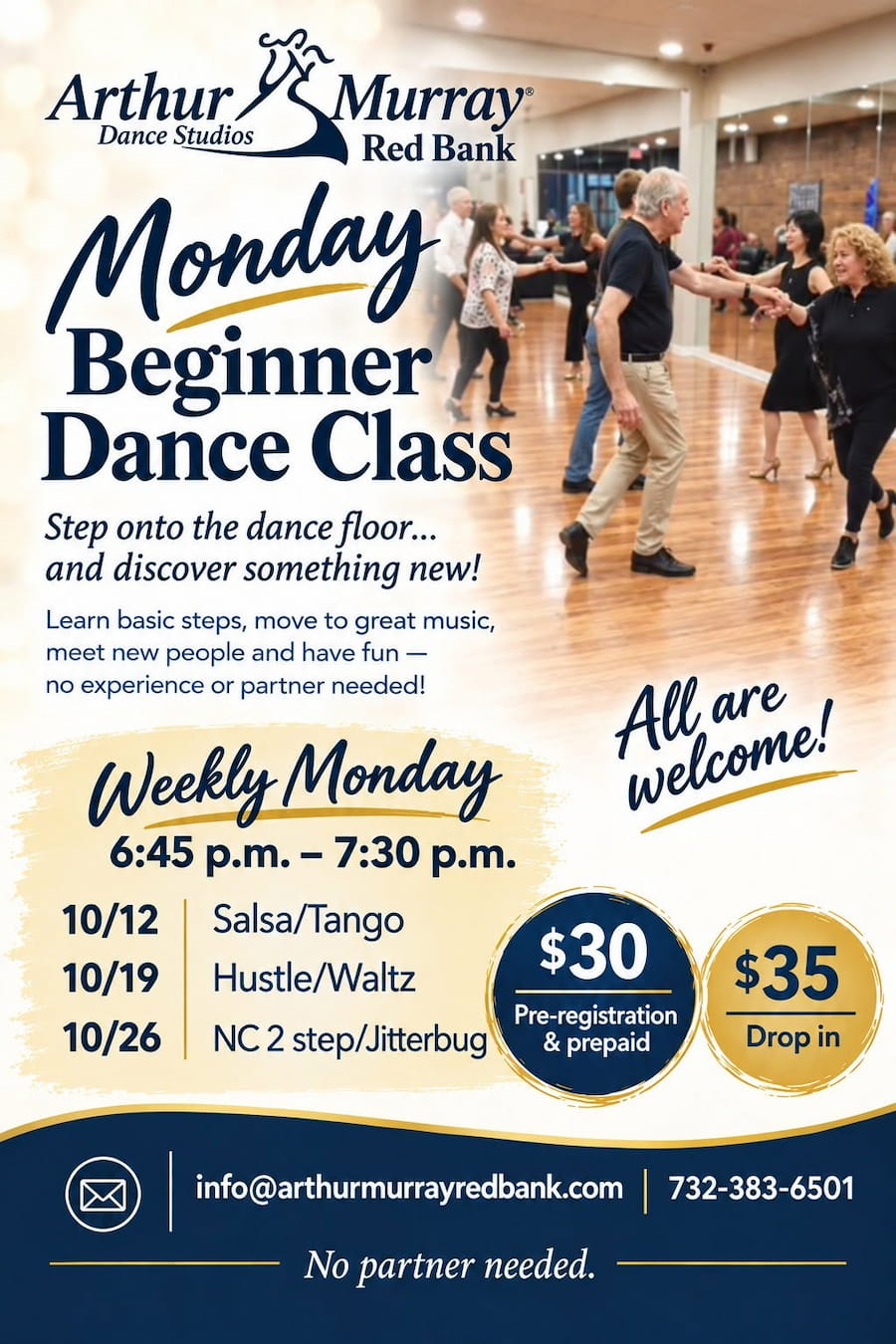 Arthur Murray Red Bank Event Flyer